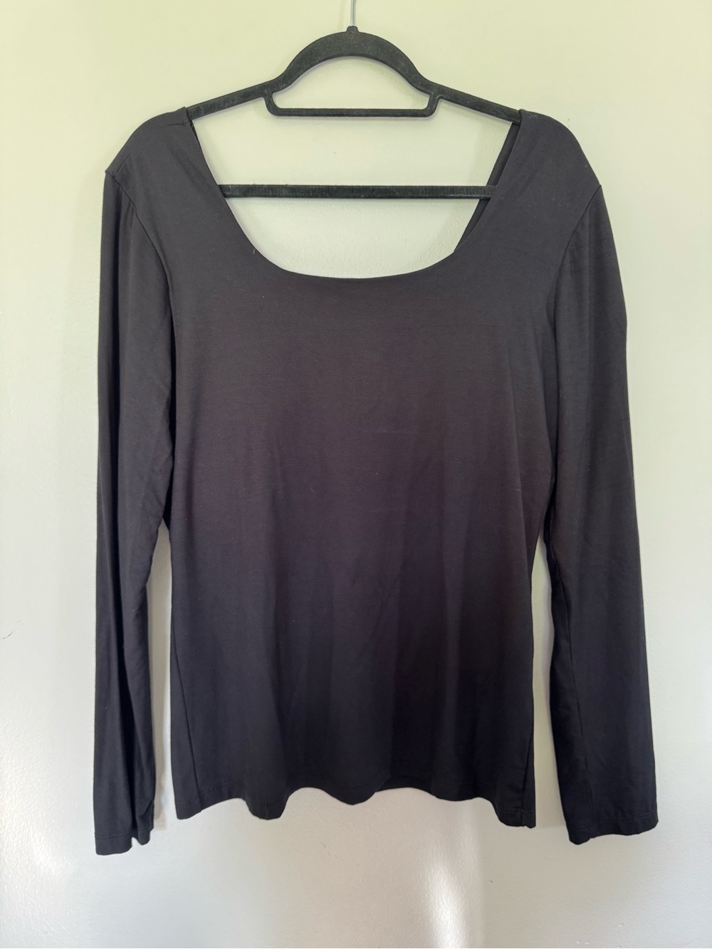 White Birch Black Square Neck Top with Removable Padded Cups
